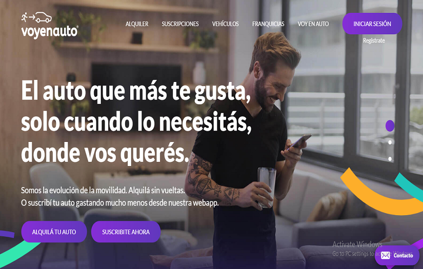 Voy en Auto Car Rental Website screenshot 1